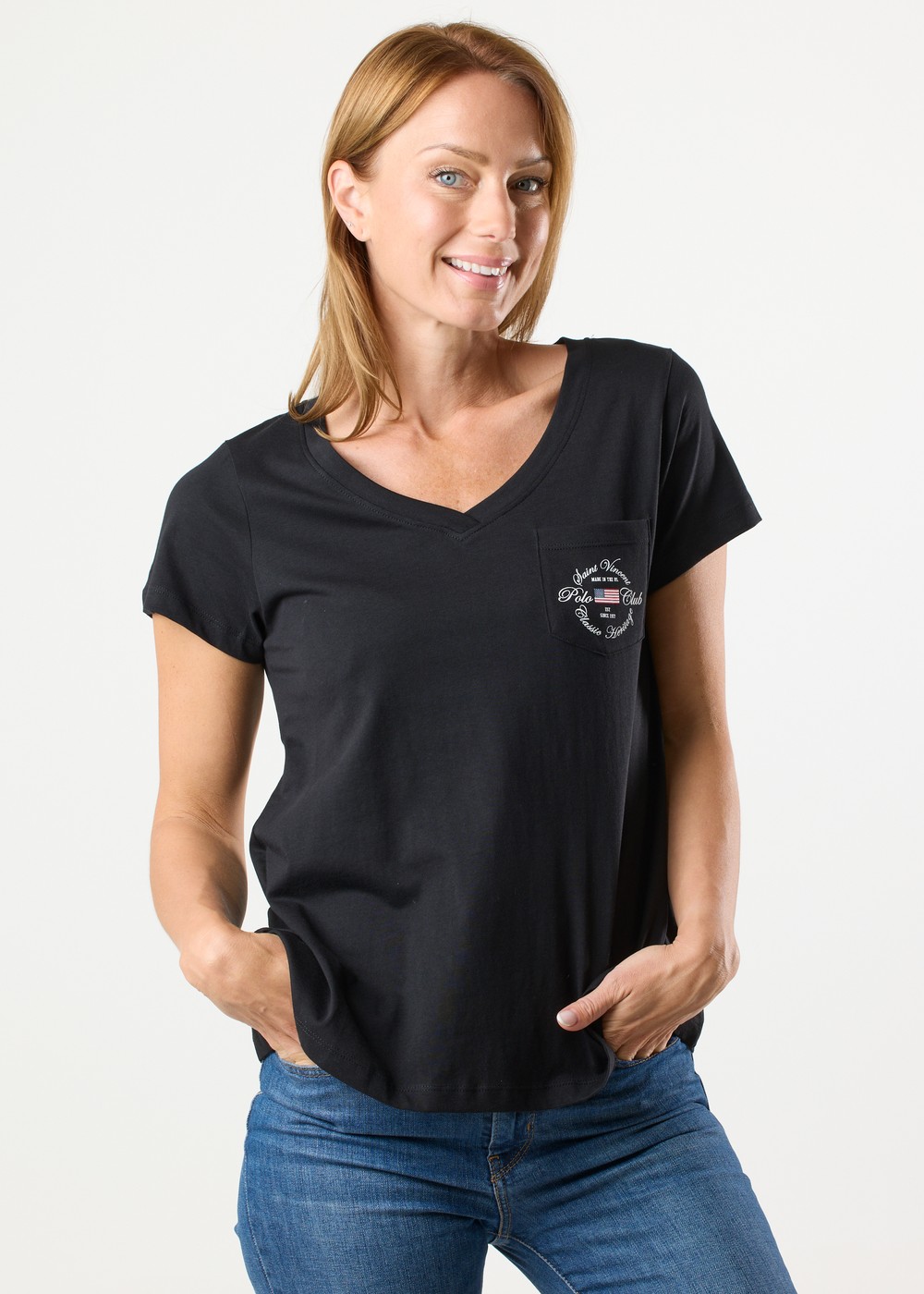 St Tropez Tee W, Black, S,  T-Shirts
