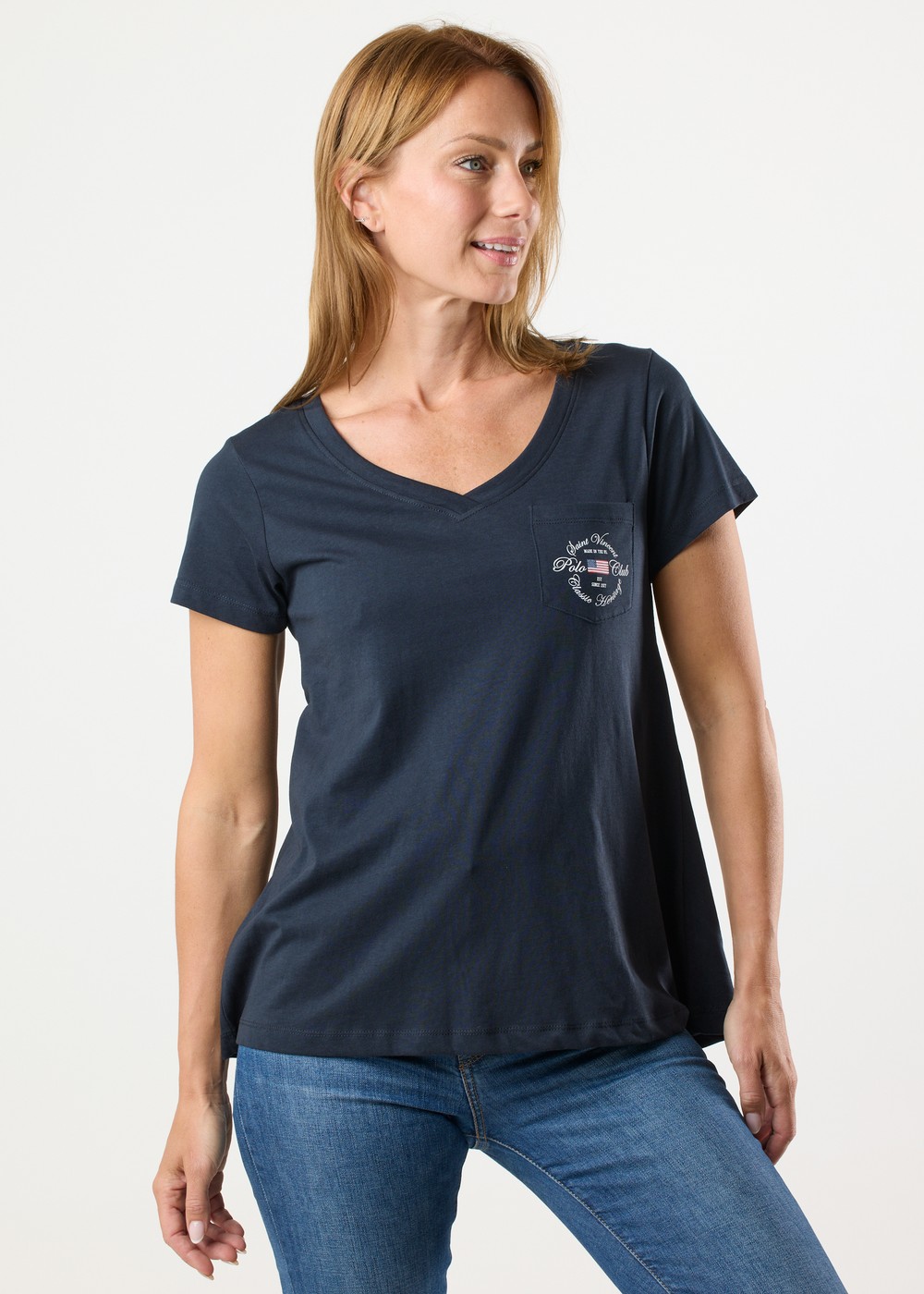 St Tropez Tee W, Navy, Xs,  T-Shirts