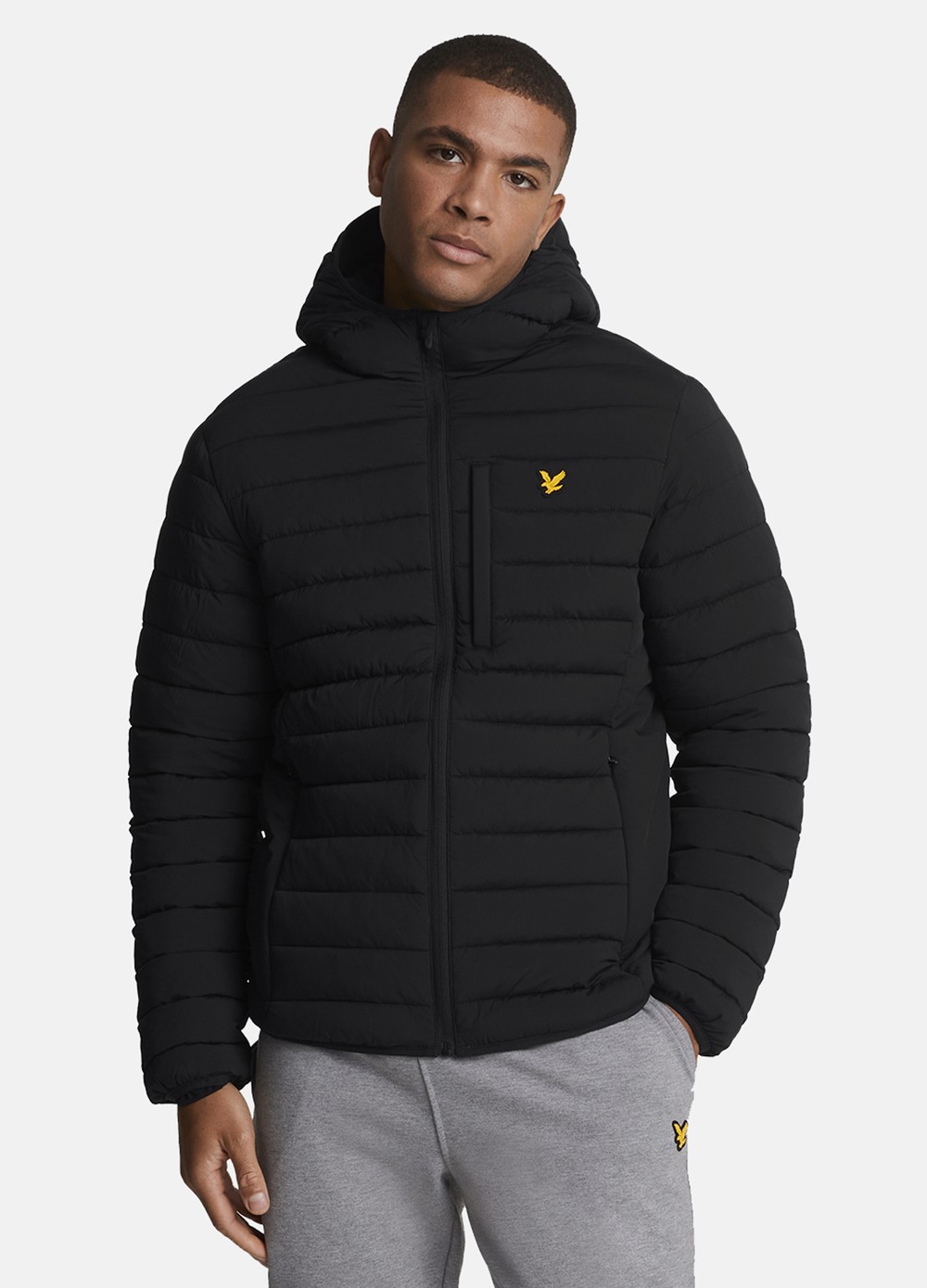 Stretch Lightweight Quilted Ja, Jet Black, M,  Höstjackor