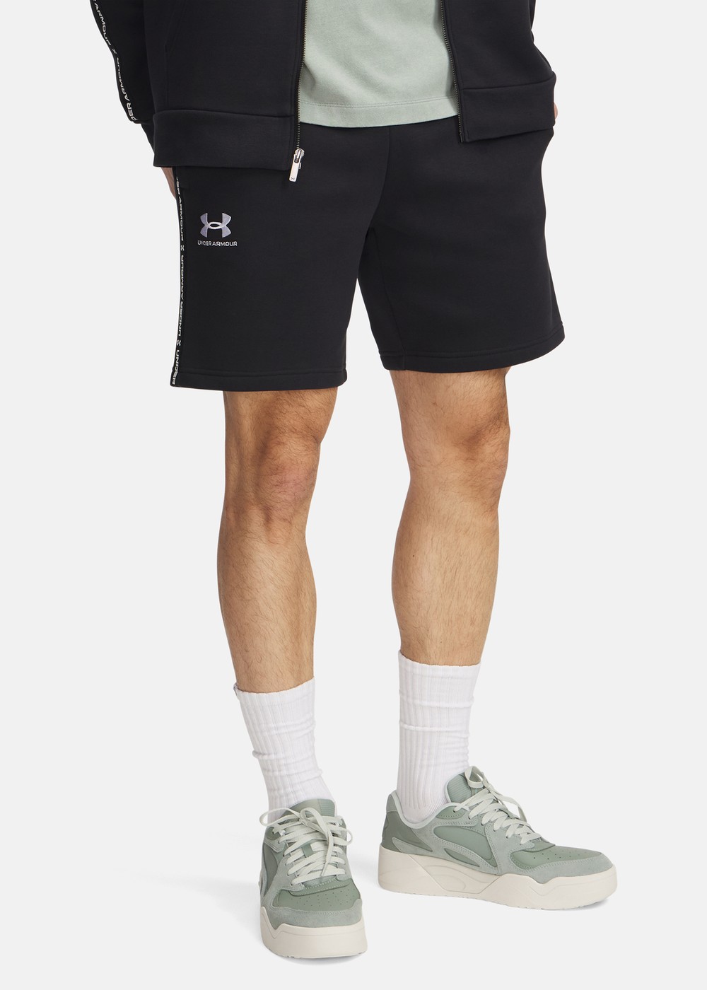 Ua Icon Fleece Short Taping, Black, S,  Vardagsshorts Ua Icon Fleece Short Taping, Black, S,  Vardagsshorts