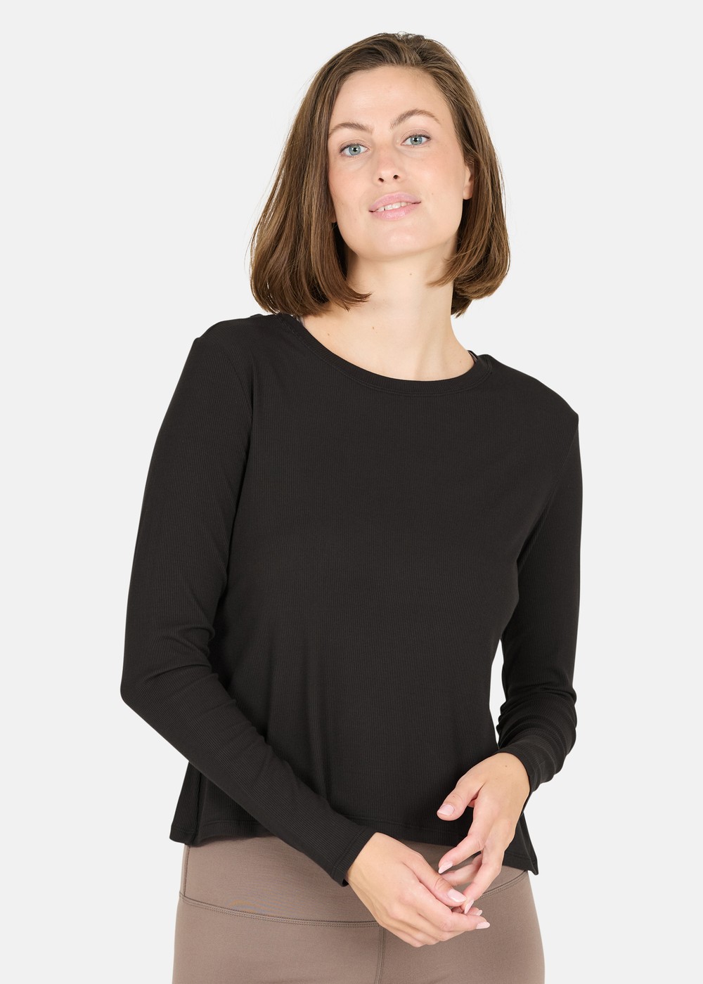 Mandes W L/S Tee, Black, 44,  T-Shirts