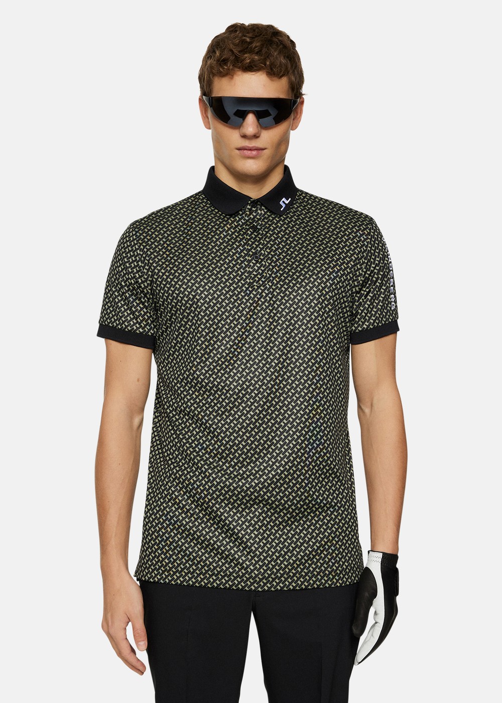 Tour Tech Print Polo, Tour Geo Olive S, M,  Tränings-T-Shirts