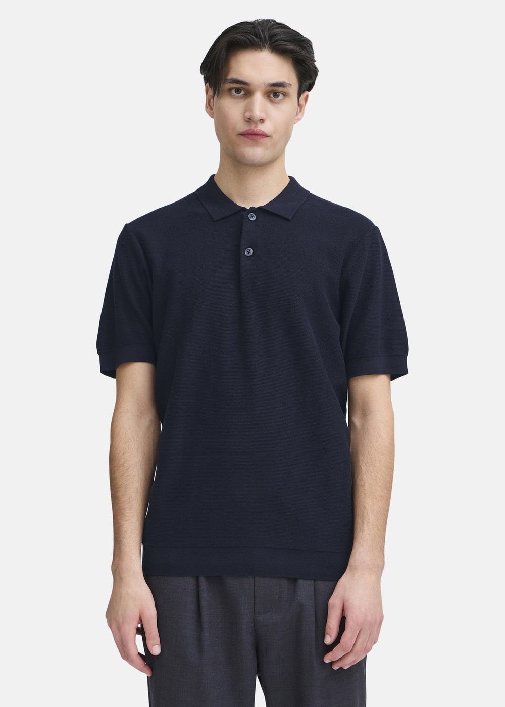 Cfedward Relaxed Polo Knit, Dark Navy, Xl,  Bomullspikéer | Kläder//Jackor//Dam//Vinterjackor | Padelspecialisterna