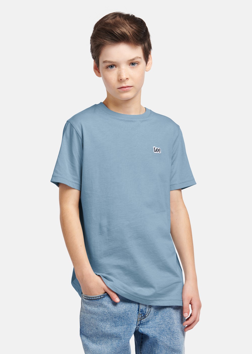 Badge T-Shirt, Faded Denim, 14-15,  T-Shirts Badge T-Shirt, Faded Denim, 14-15,  T-Shirts