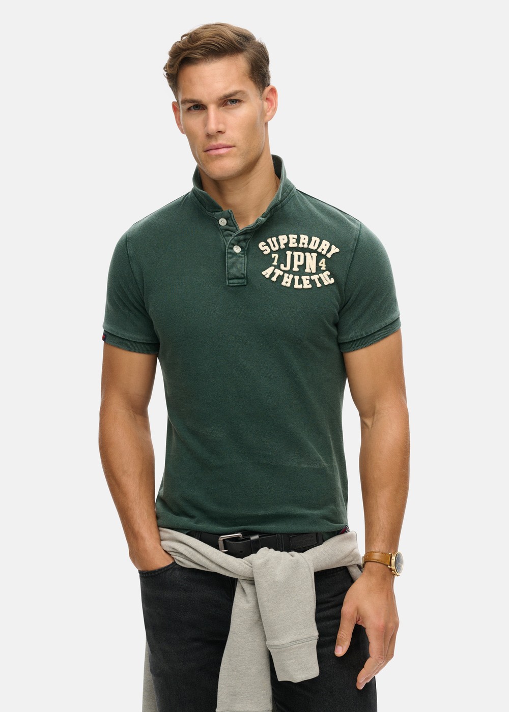 Vintage Athletic Polo, Enamel Green, 2xl,  Bomullspikéer