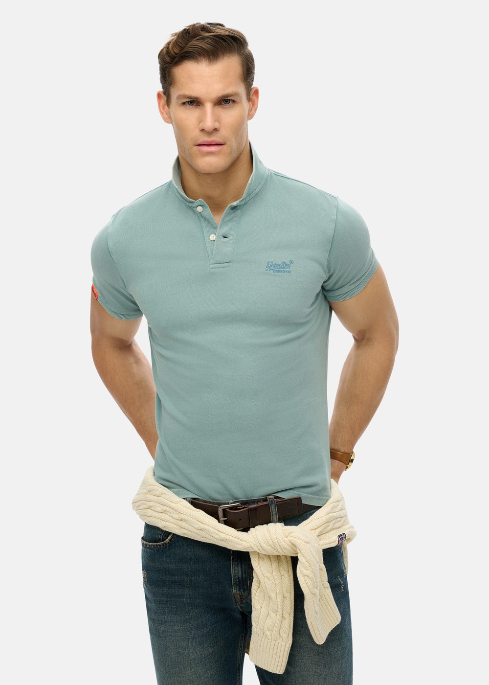 Vint Destroy Polo, Destroy Tourmaline Blue, M,  Bomullspikéer