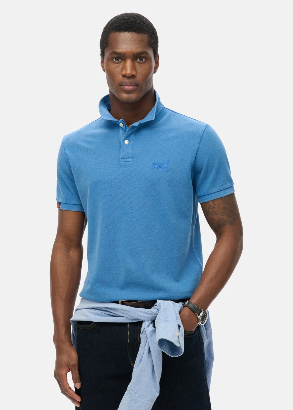 Vint Destroy Polo, Monaco Blue, L,  Bomullspikéer Vint Destroy Polo, Monaco Blue, L,  Bomullspikéer