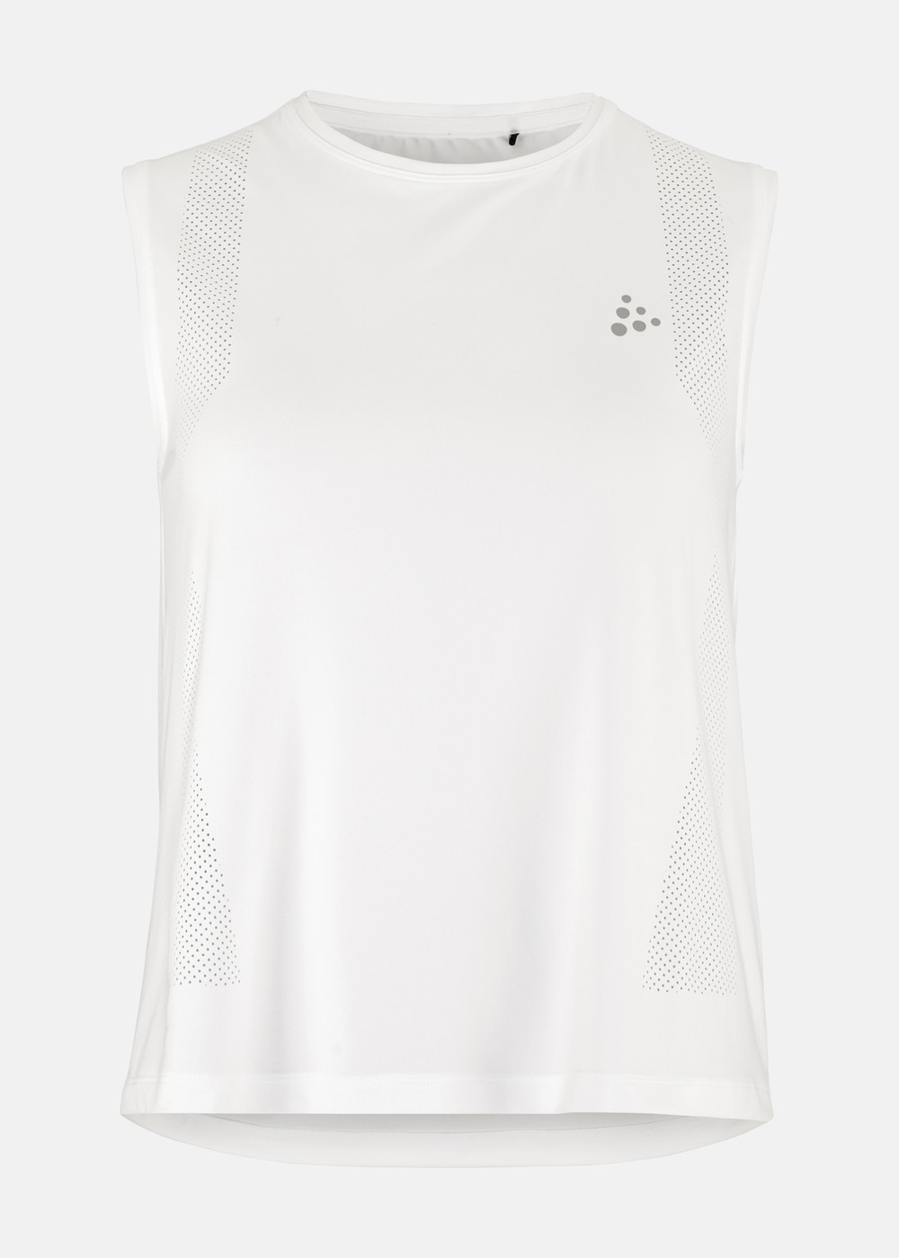 Adv Tone Perforated Tank Top W, White, Xl,  Löpar-Linnen
