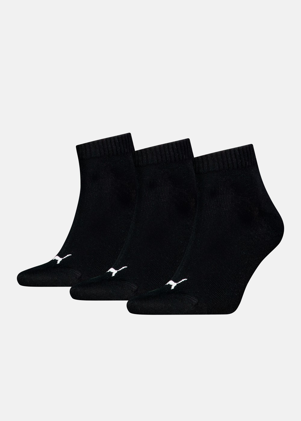 Puma Unisex Quarter Plain 3p, Black, 43-46,  Bomullsstrumpor Puma Unisex Quarter Plain 3p, Black, 43-46,  Bomullsstrumpor