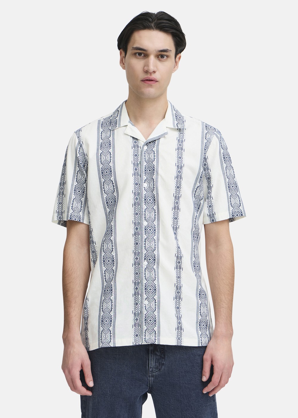 Cfjayden Ss Rc Inka Shirt, Estate Blue, Xl,  Kortärmade Skjortor Cfjayden Ss Rc Inka Shirt, Estate Blue, Xl,  Kortärmade Skjortor