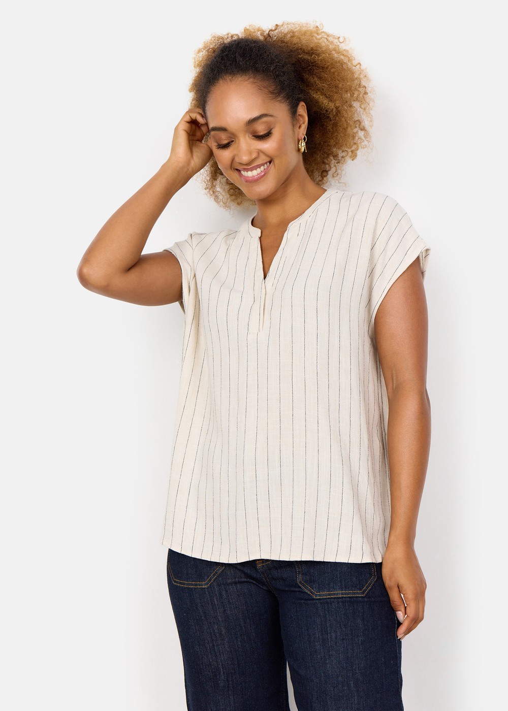 Sc-Poula 1, Cream Combi, Xl,  Kortärmade Skjortor