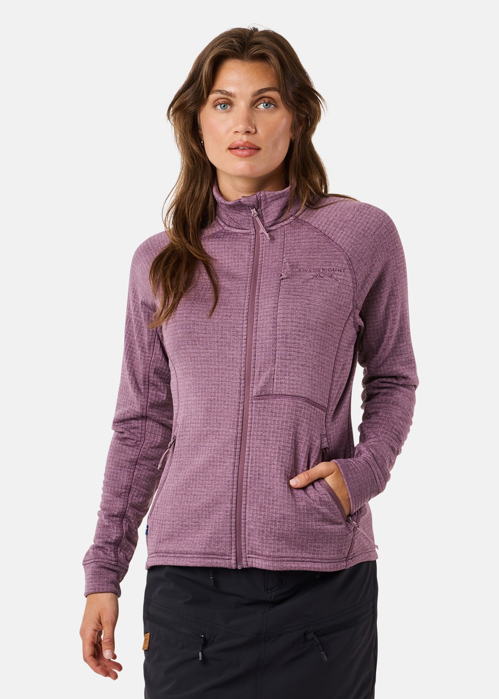Lofoten Midlayer Full Zip W, Dk. Mauve Melange, 44,  Tröjor Lofoten Midlayer Full Zip W, Dk. Mauve Melange, 44,  Tröjor
