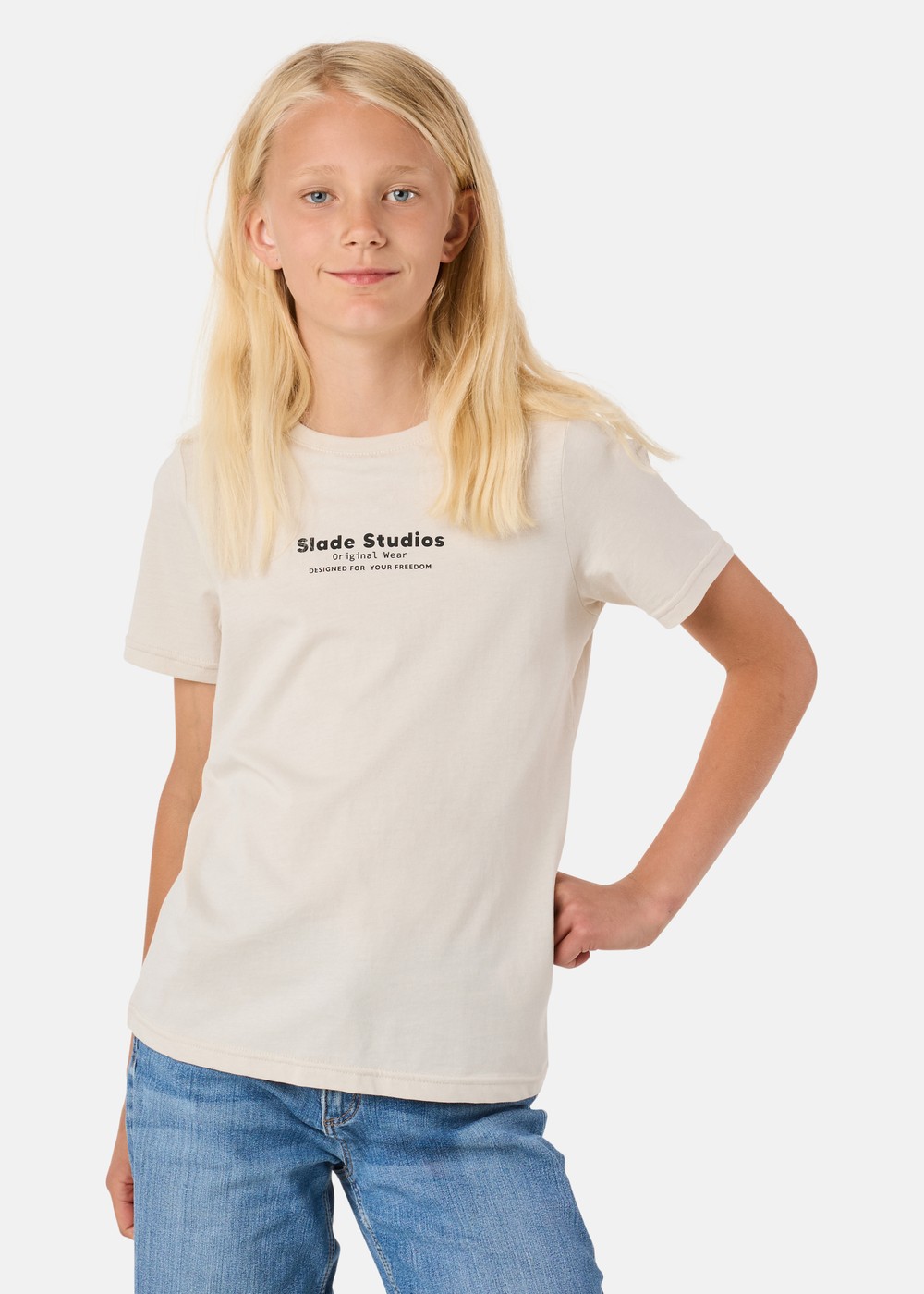 Slade Original Tee Jr, Lt Khaki, 130,  T-Shirts Slade Original Tee Jr, Lt Khaki, 130,  T-Shirts