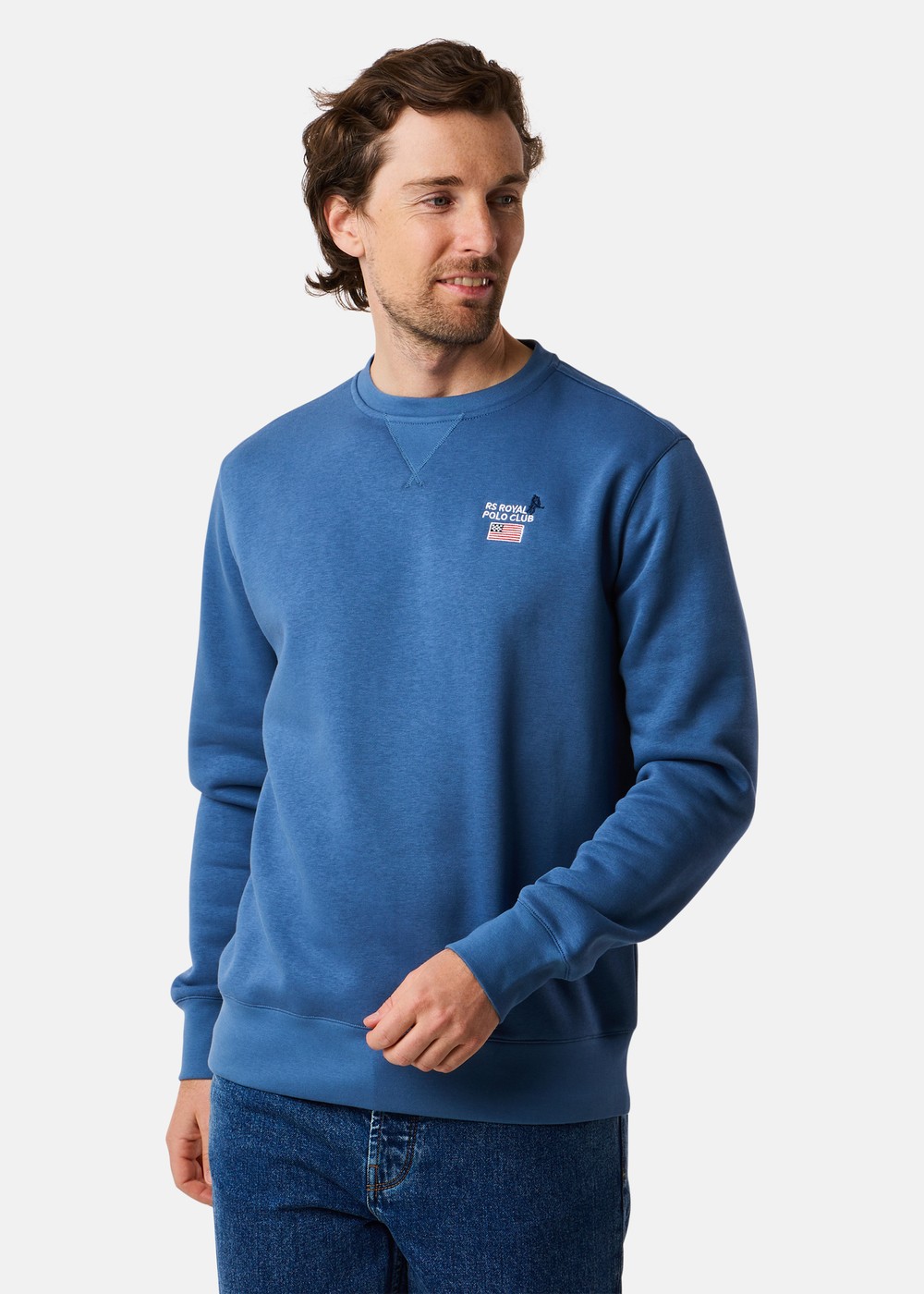 Rs Polo Crew, Denim Blue, L,  Sweatshirts Rs Polo Crew, Denim Blue, L,  Sweatshirts