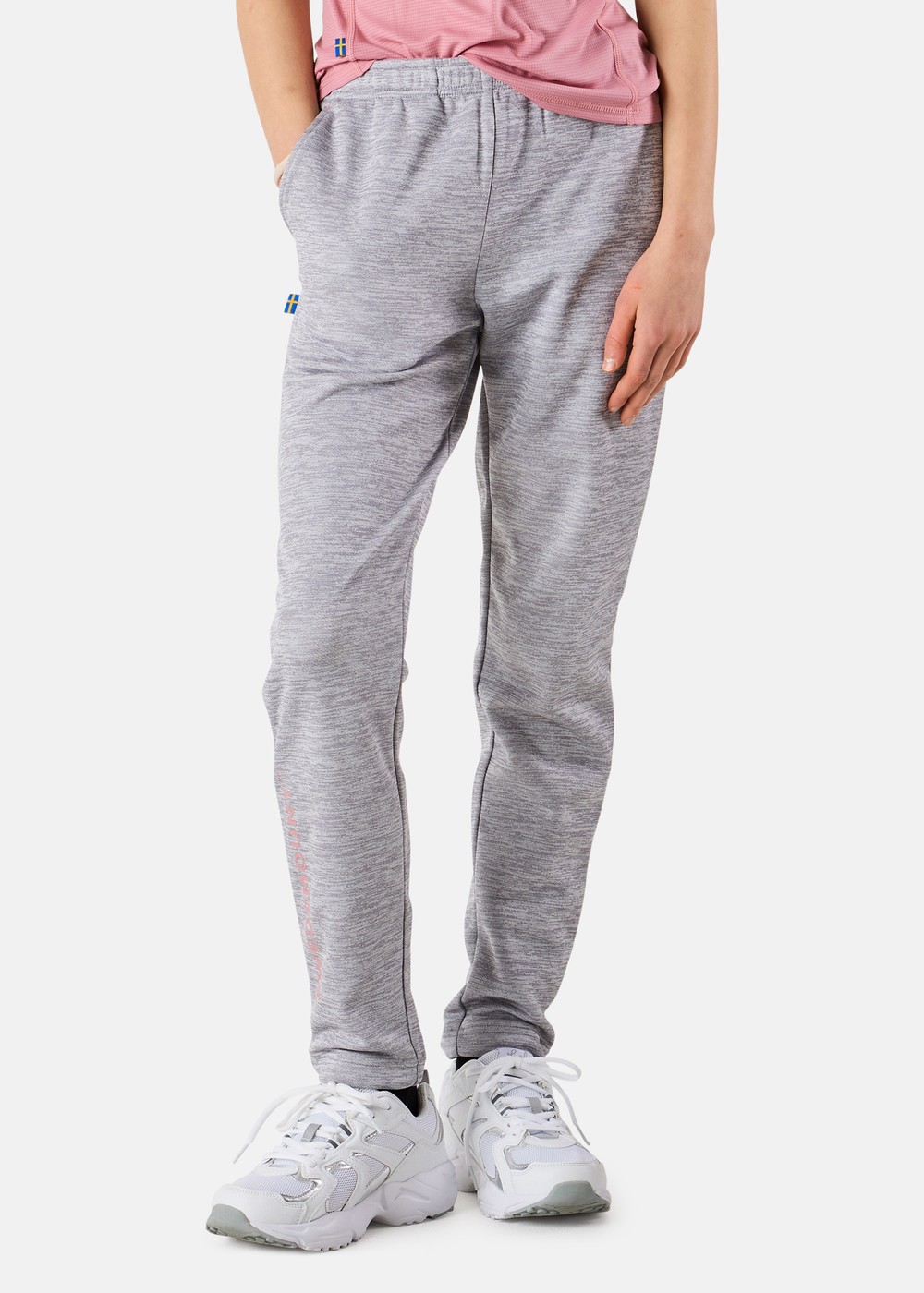 Training Logo Pants Jr Ii, Lt. Grey Melange/Dusty Rose, 170,  Sweatpants | Kläder//Tröjor//Sweatshirts//Dam | Padelspecialisterna