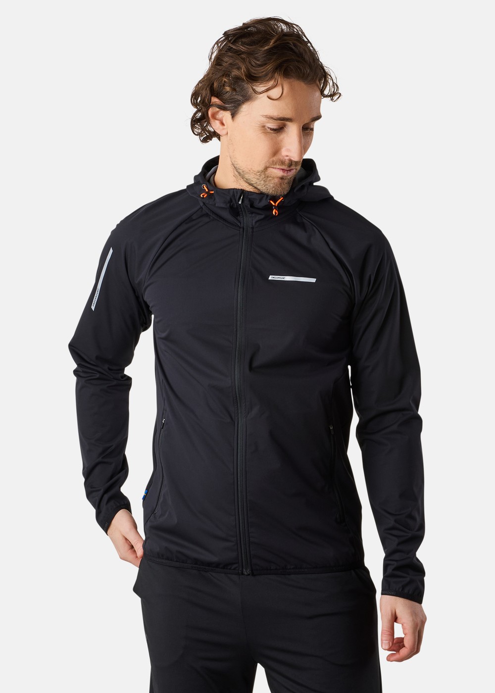 Ultra Light Running Jacket, Black/Orange, Xl,  Löparjackor