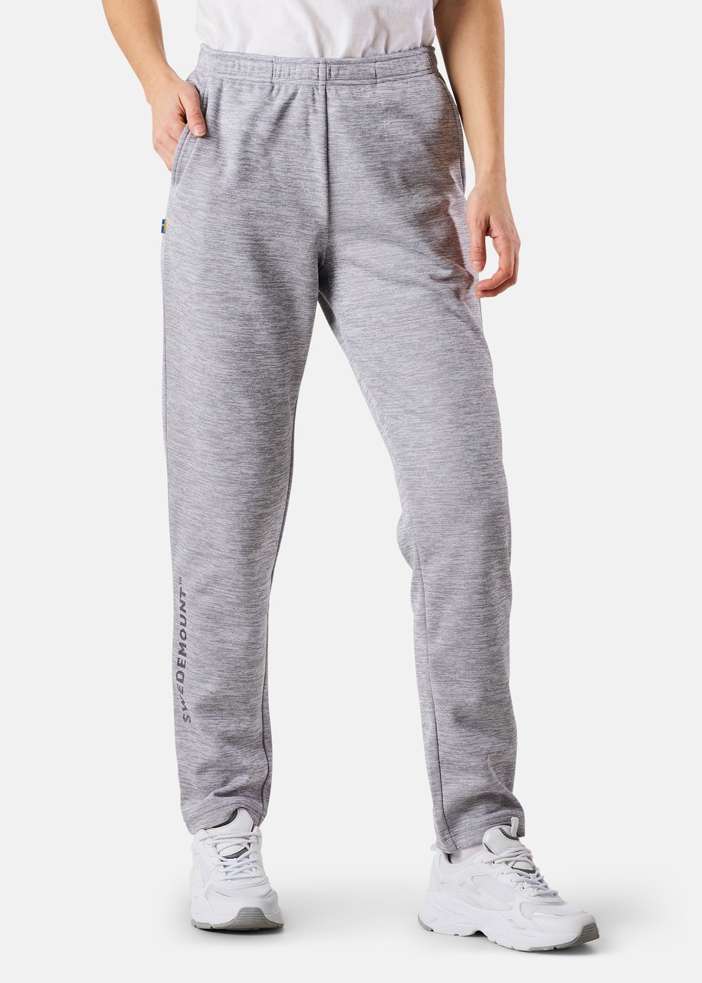 Training Logo Pants W Ii, Lt. Grey. Melange/Seaweed Gree, 46,  Sweatpants