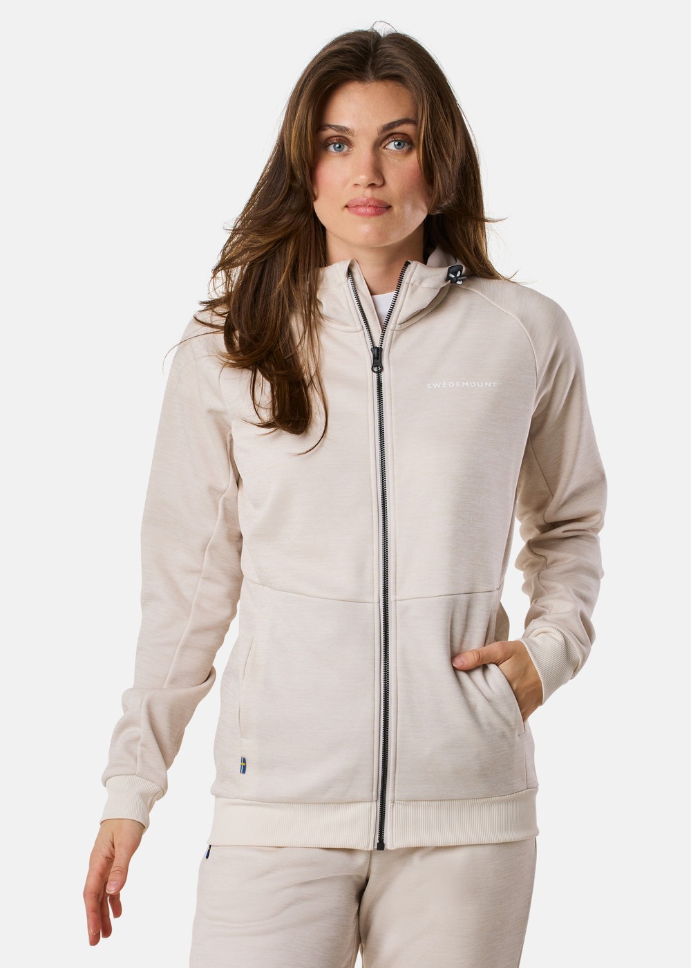 Training Logo Zip Hood W Ii, Beige Melange/Beige, 44,  Hoodies Training Logo Zip Hood W Ii, Beige Melange/Beige, 44,  Hoodies