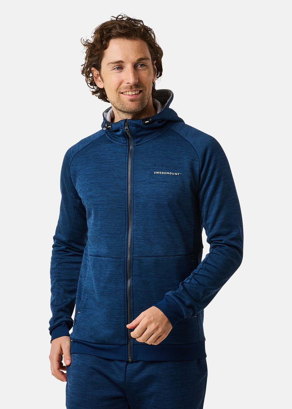 Training Logo Zip Hood Ii, Navy Melange/Lt. Grey Melange, S,  Hoodies Training Logo Zip Hood Ii, Navy Melange/Lt. Grey Melange, S,  Hoodies