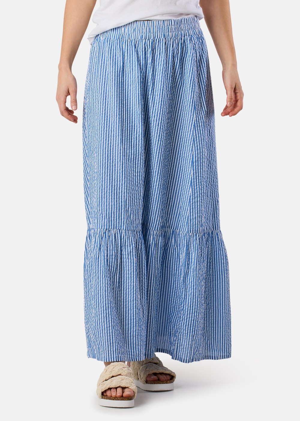 Marina Long Skirt W, Blue Stripe, 44,  Kläder Marina Long Skirt W, Blue Stripe, 44,  Kläder