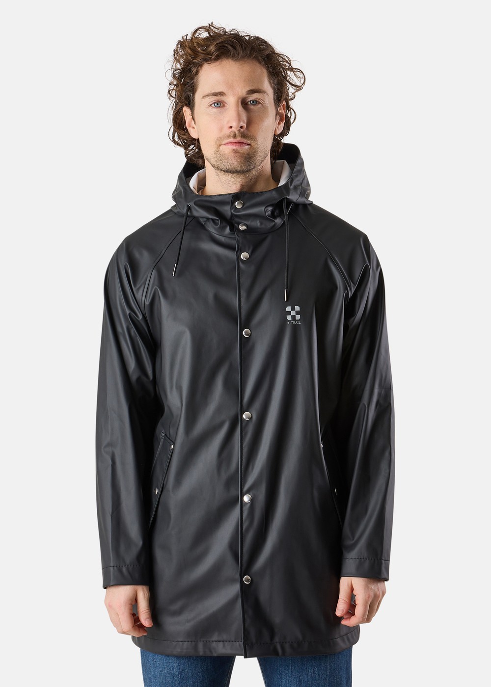 Rain Coat, BLACK, M,  Vårjackor