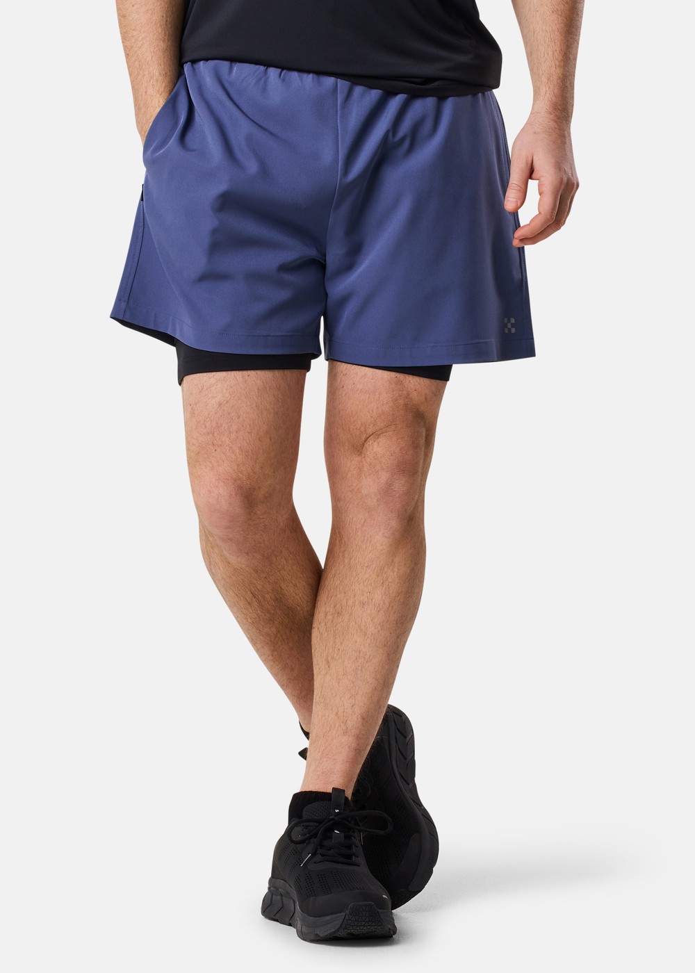 Gym 2-In 1 Shorts, Dusty Blue, S,  Löparkläder Gym 2-In 1 Shorts, Dusty Blue, S,  Löparkläder