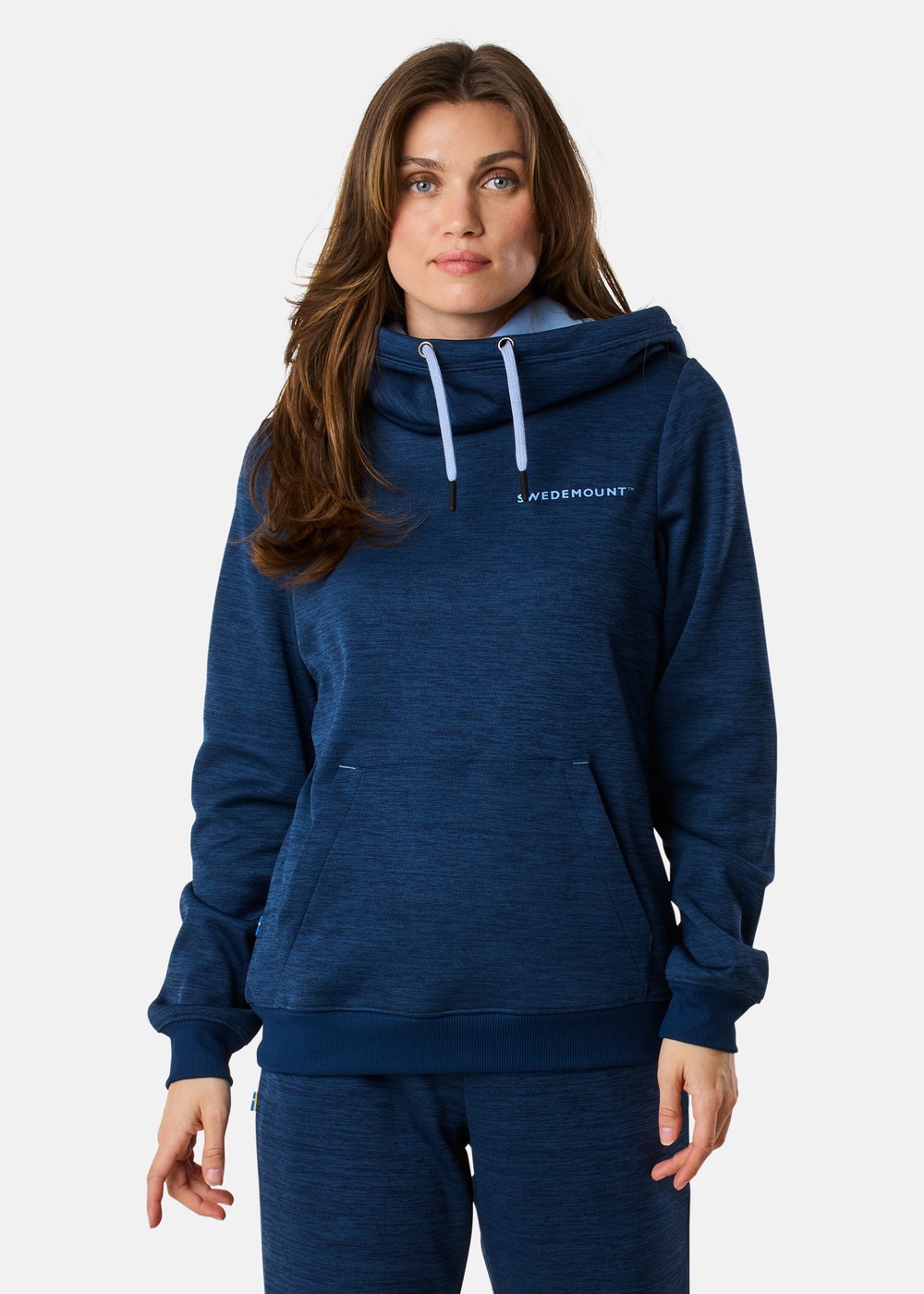 Training Logo Hood W Ii, Navy Melange/Lt Blue, 44,  Hoodies Training Logo Hood W Ii, Navy Melange/Lt Blue, 44,  Hoodies