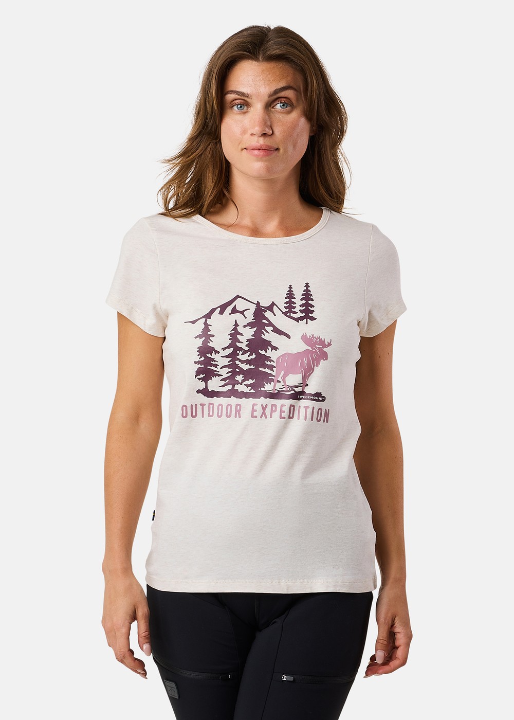Forest Tee W, Beige Melange Elk, 46,  T-Shirts Forest Tee W, Beige Melange Elk, 46,  T-Shirts
