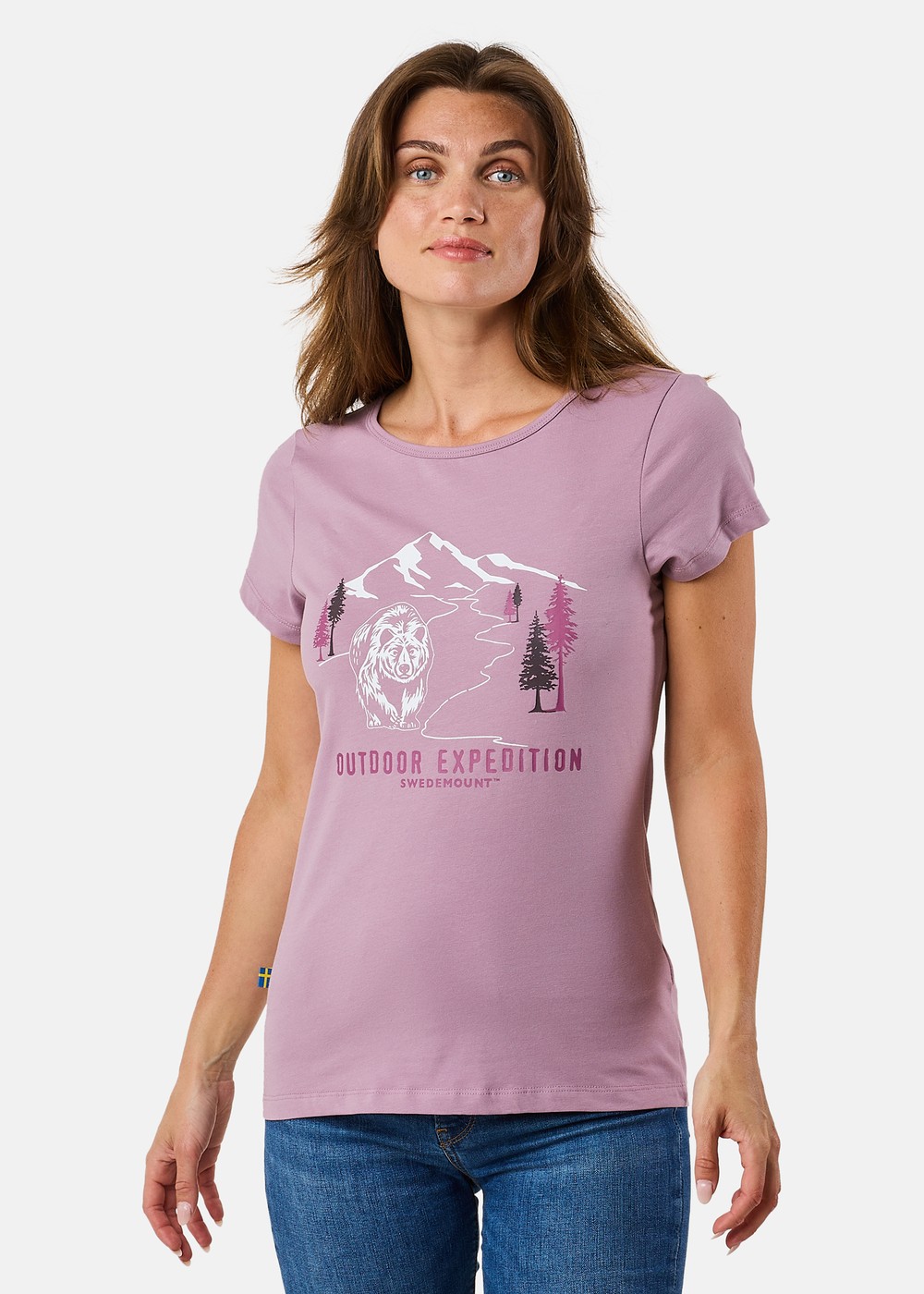 Forest Tee W, Pale Mauve Bear, 44,  T-Shirts Forest Tee W, Pale Mauve Bear, 44,  T-Shirts