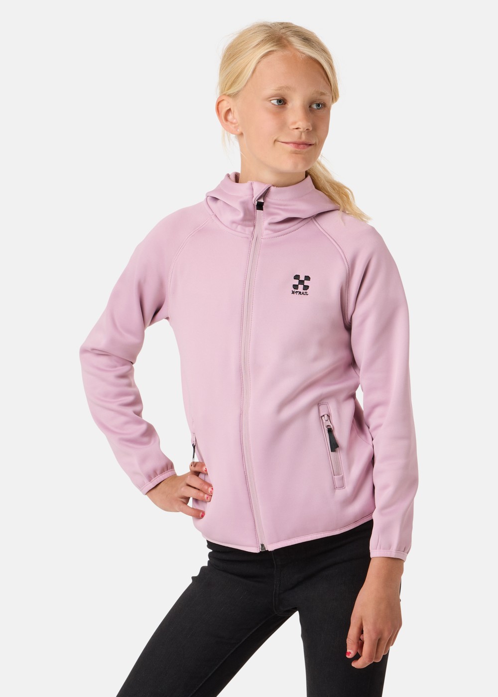 Colorado Stretch Zip Hood Jr Ii, Pale Mauve, 160,  Hoodies