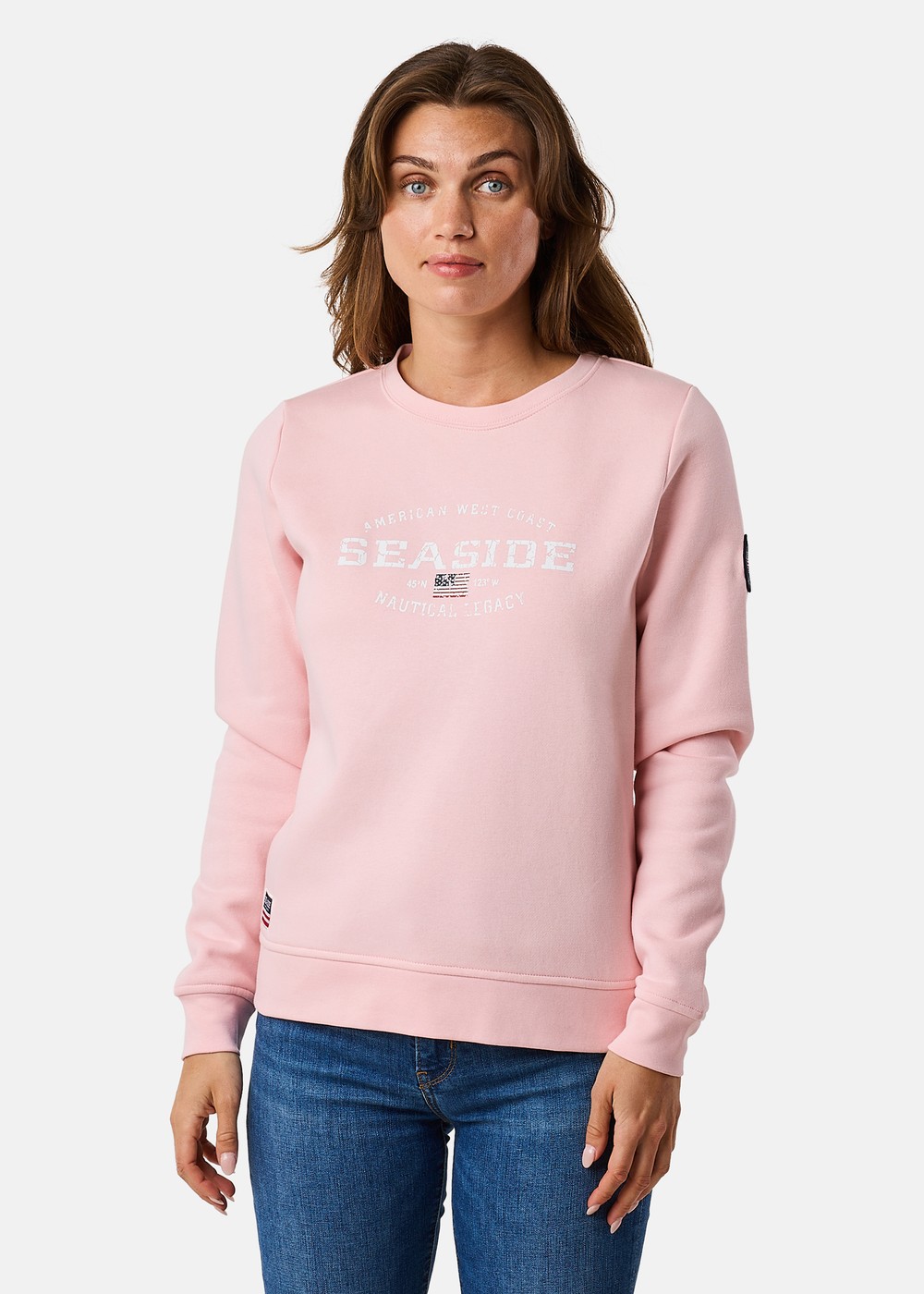 Nautical Crewneck W Ii, Pink, 48,  Sweatshirts