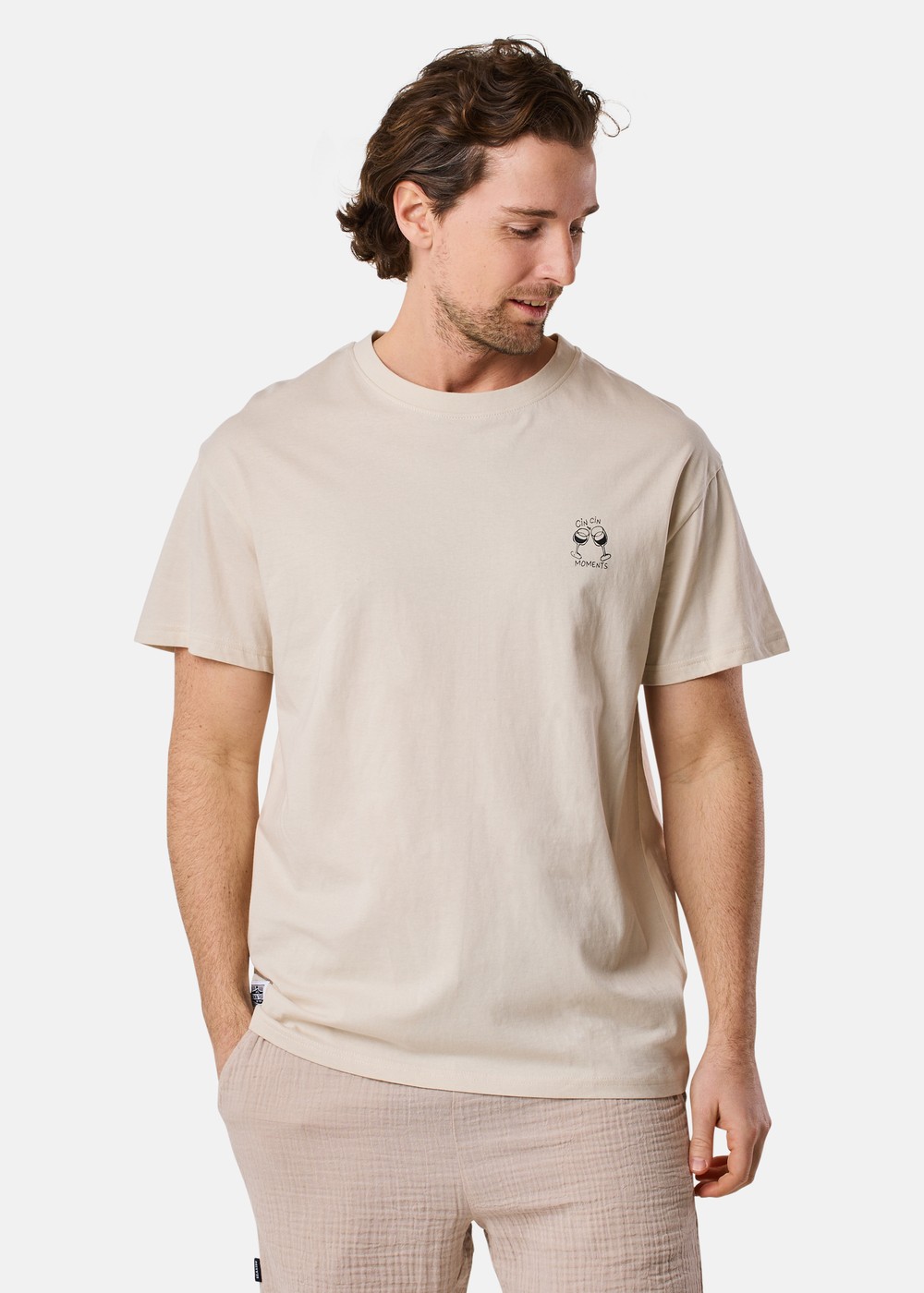 Relax Tee, Oatmeal, S,  T-Shirts