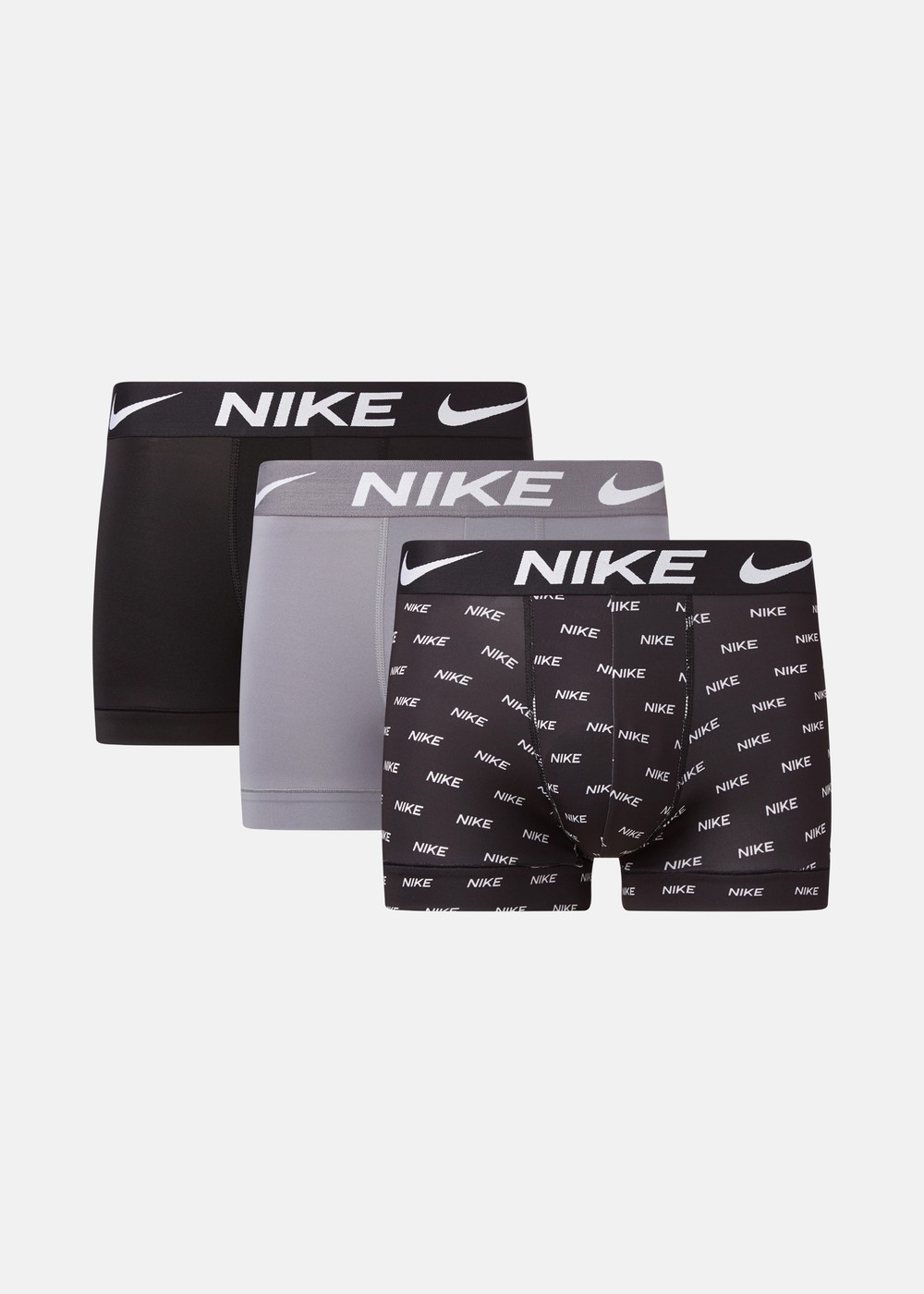 Trunk 3pk, Nike Logo Print/Cool Grey/Blac, Xs,  Kalsonger