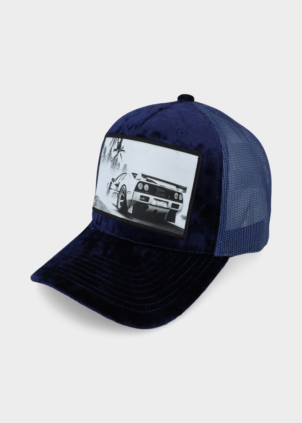 Sportscar Navy A-Frame Trucker, Navy, One Size,  Hattar