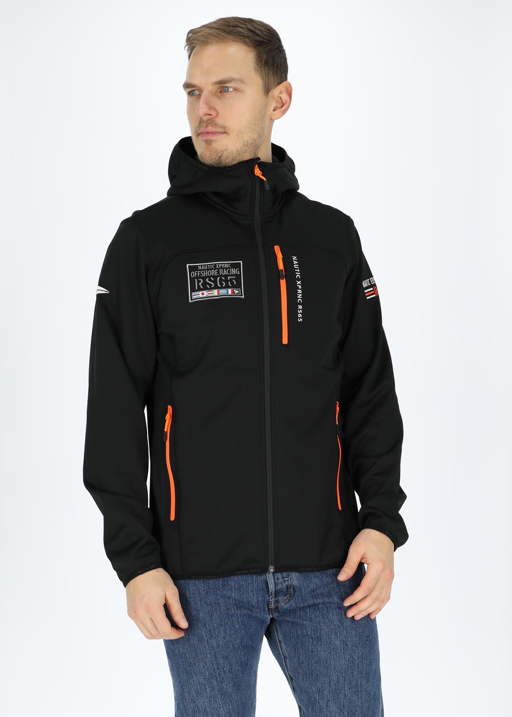 Pacific Hooded Fleece Jacket, Black/Orange, S,  Tröjor | Alpin skidåkning//Skidbyxor//SPORTER//Sport & aktivitet | Padelspecialisterna