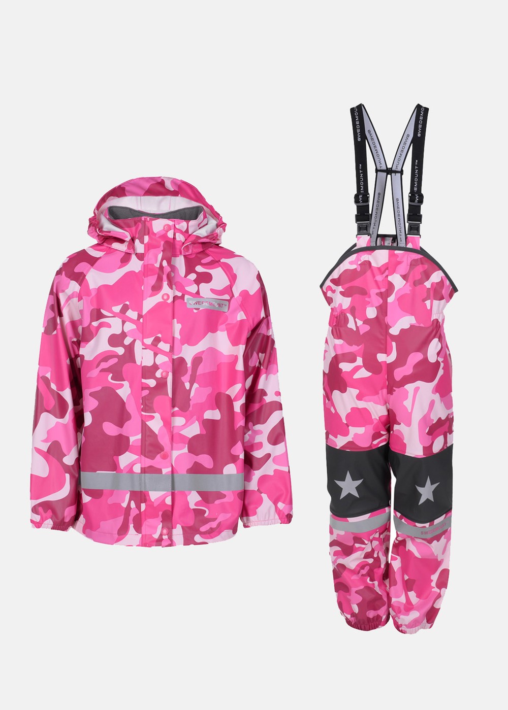 Drop Rain Set Jr, Pink Aop, 90,  Regnjackor