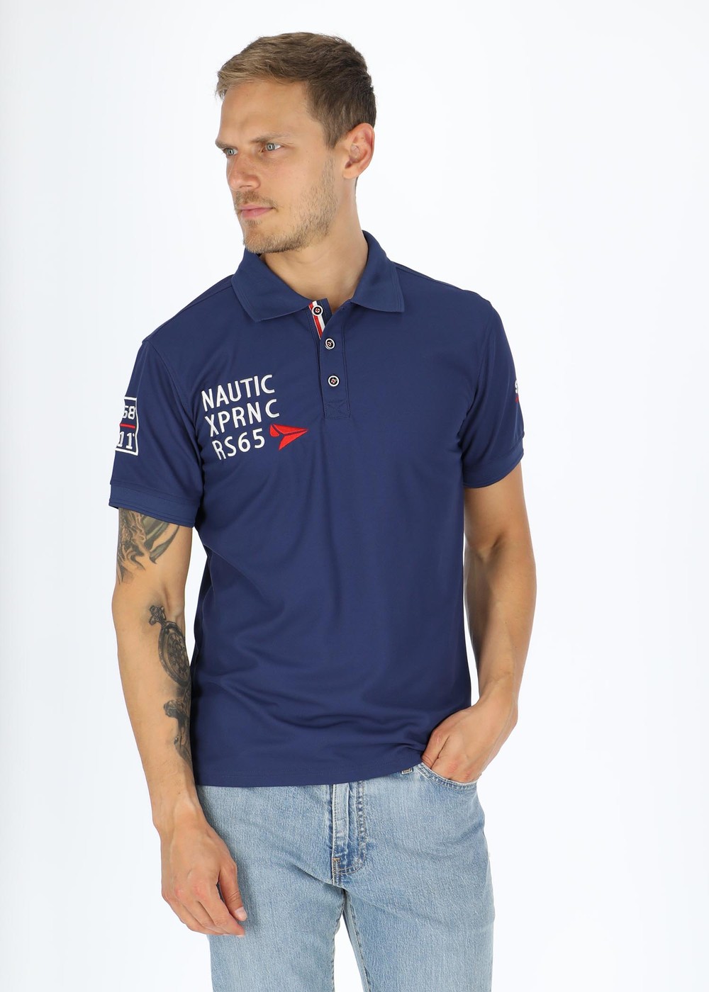 Skagen Piké, Pacific Blue, L,  Golfpikéer