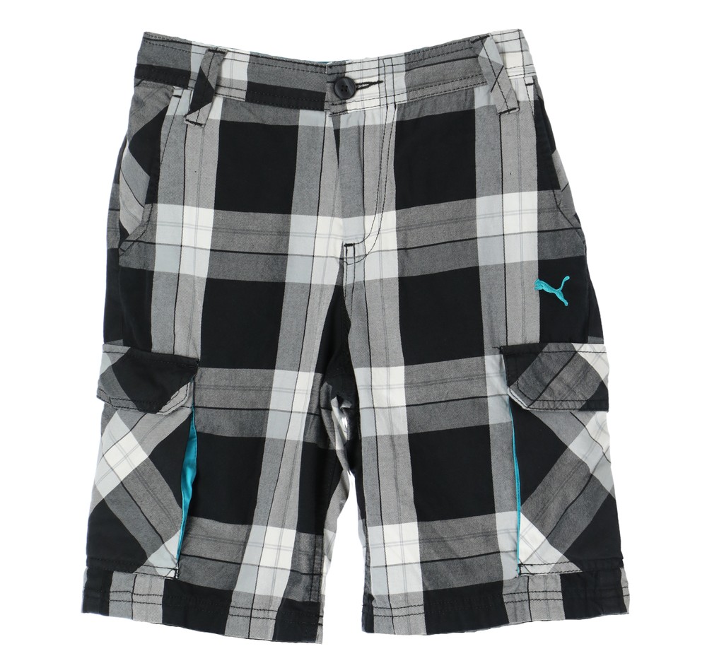 Boys Beach Check Walkshorts, Black, 140,  Vardagsshorts