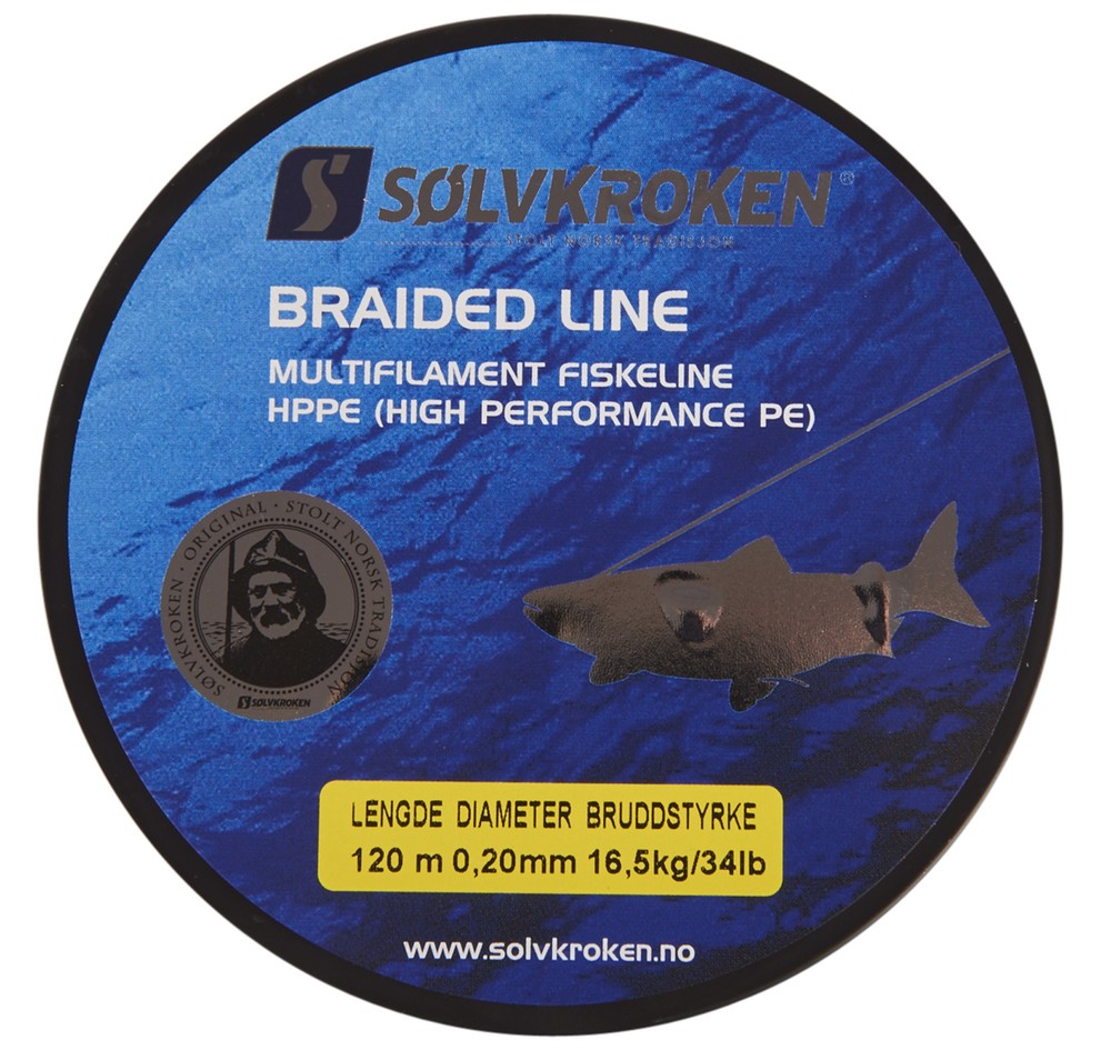 Sölvkroken Braided Line 120m,, One Color, 0.20,  Flätlinor