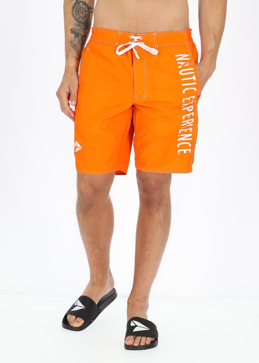 Nautic Beachshorts, Orange/Black, L,  Badbyxor Nautic Beachshorts, Orange/Black, L,  Badbyxor