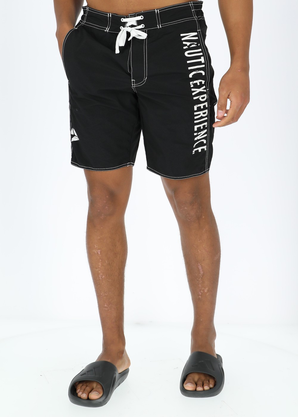 Nautic Beachshorts, Black/Orange, Xs,  Badbyxor