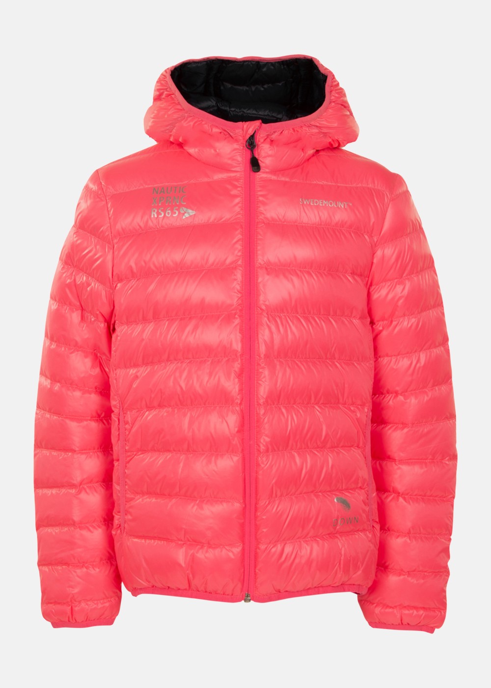 Hooded Lt.Down Jacket Jr, New Pink/Navy, 160,  Vinterjackor