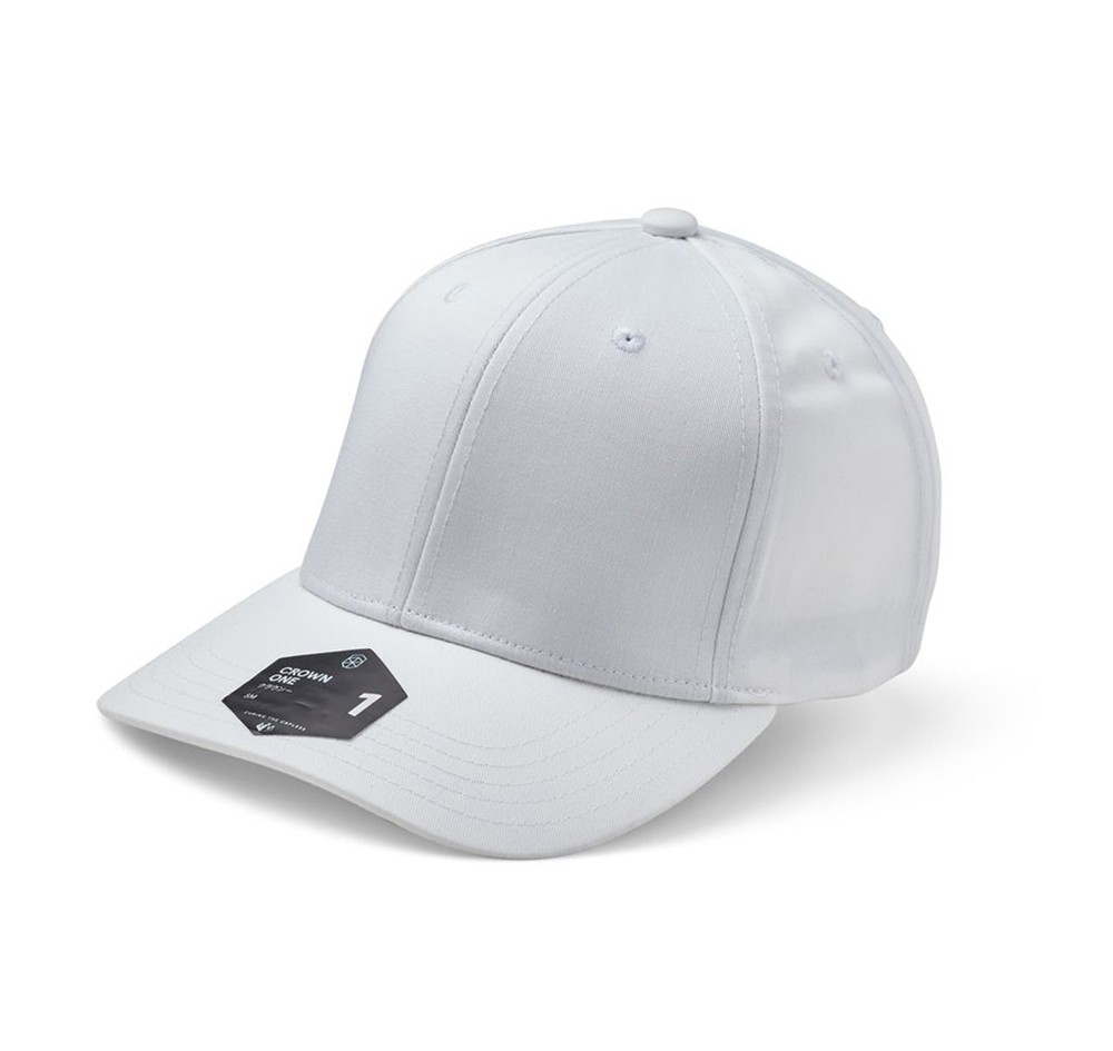 Crown 1 Baseball Cap, White, L/Xl,  Hattar
