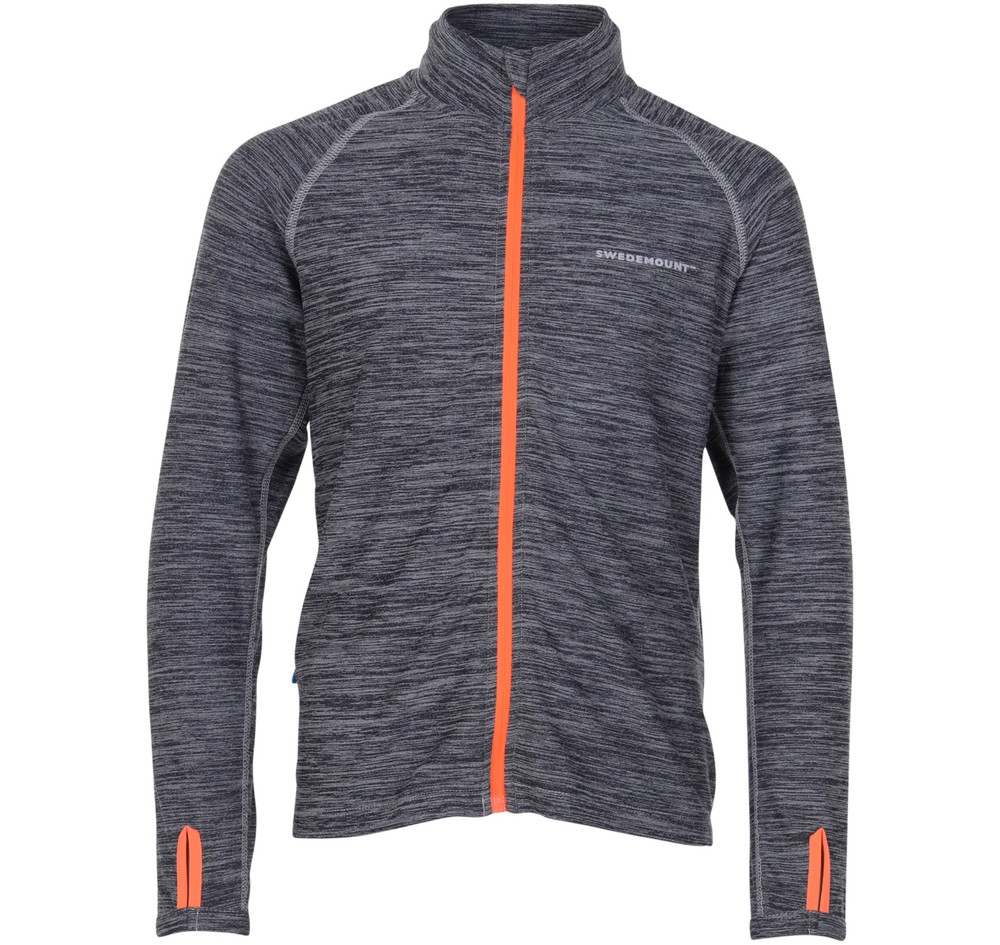 Multi Fullzip Jr, Charcoal Melange/Orange, 130,  Hoodies Multi Fullzip Jr, Charcoal Melange/Orange, 130,  Hoodies