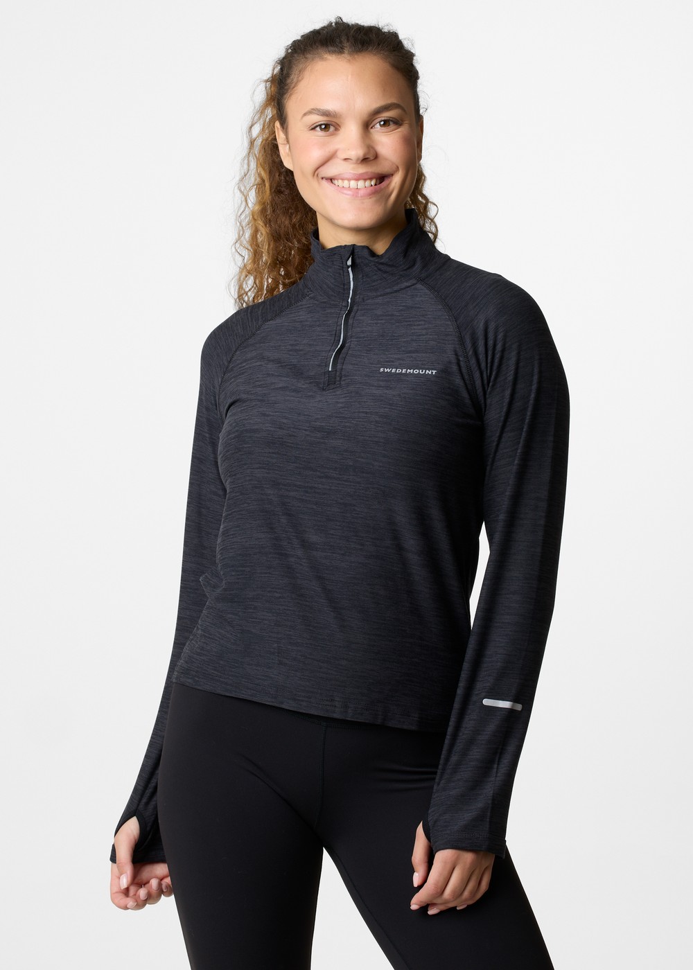 Multi Halfzip W, Black Melange/Black, 36,  Sweatshirts