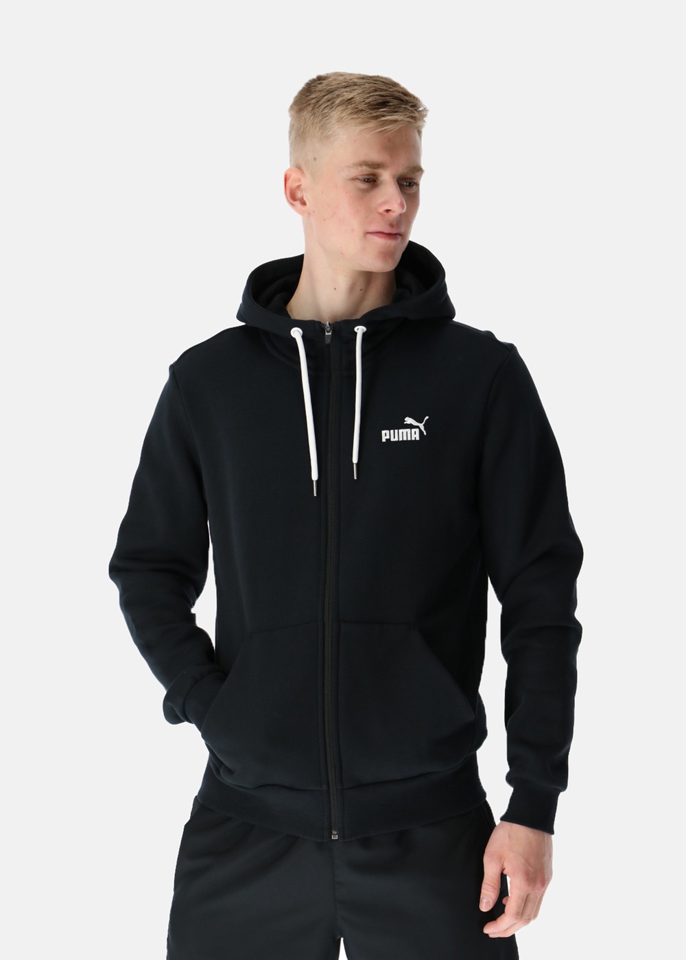 Puma Rebel Fz Hoody Fl, Cotton Black, L,  Hoodies | Kläder//Badkläder//Herr//Badbyxor | Padelspecialisterna