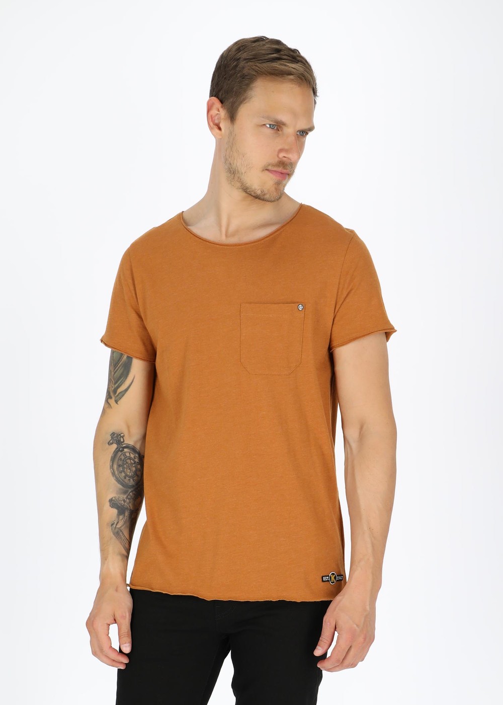 Pocket Tee, Almond, S,  T-Shirts