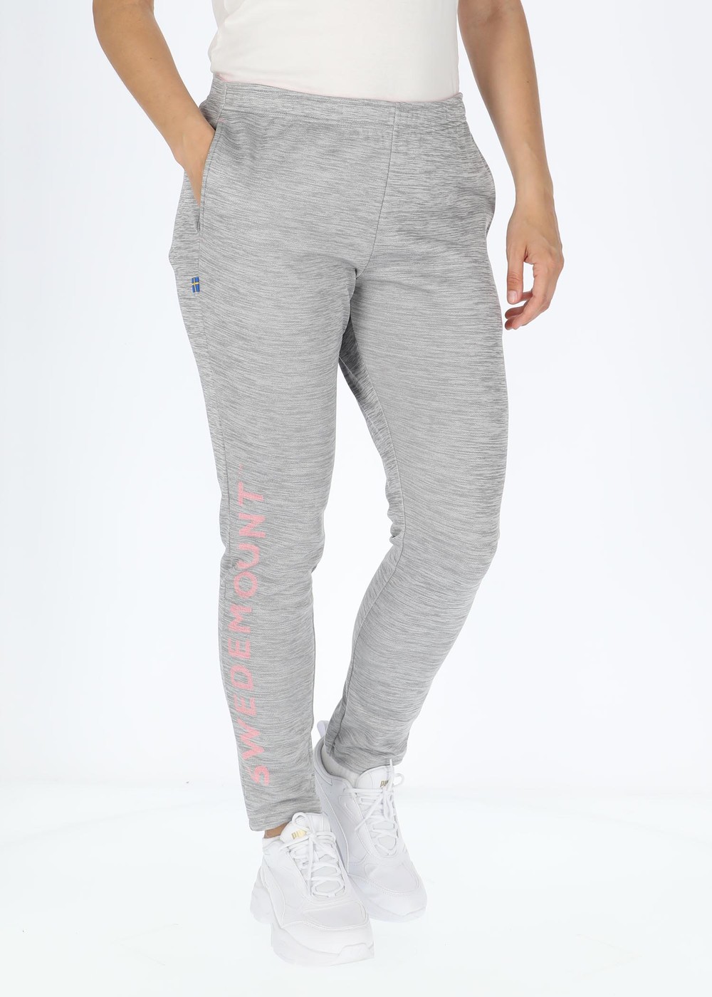 Training Logo Pants W, Lt Greymelange/Lt Pink, 46,  Sweatpants