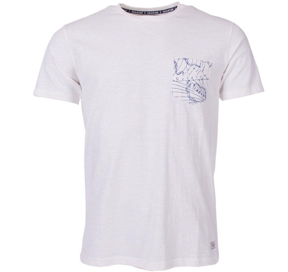 Pocket Octupus Tee, White, L,  T-Shirts