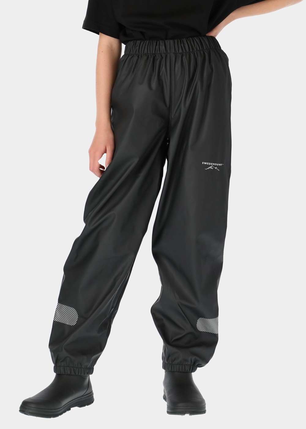 Väderöarna Pants Jr, Black/Black, 160,  Regnbyxor Väderöarna Pants Jr, Black/Black, 160,  Regnbyxor